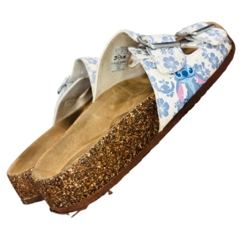 Disney Lilo & Stitch Themed Women’s Double Buckle Corkbed Sandals Size 7